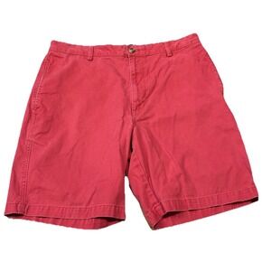 Vtg Chaps Ralph Lauren Shorts Mens 33 Red Flat Front Chino Cotton Casual Summer